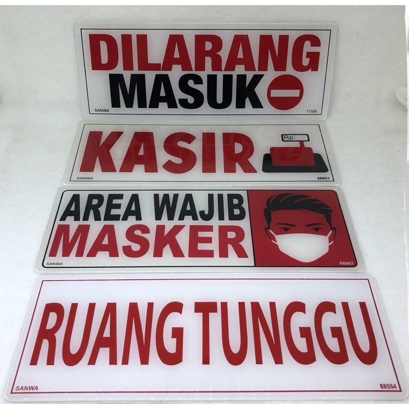 

Sign Board acrylic Sansan Wawa 22cm x 8,5cm x 2mm