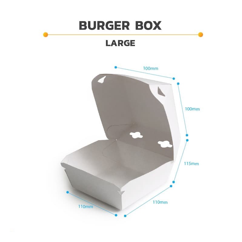 

Paper Box Burger Large isi 50 pcs / Kotak Burger Besar Murah Clamshell