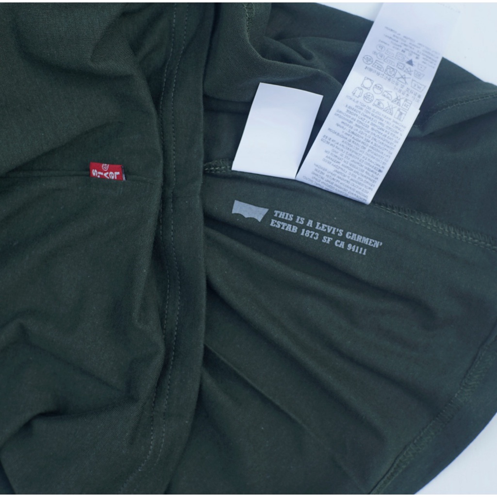 Kaos Levi's | Kaos Pria | Relaxed Green Army | KLPRGR - 3