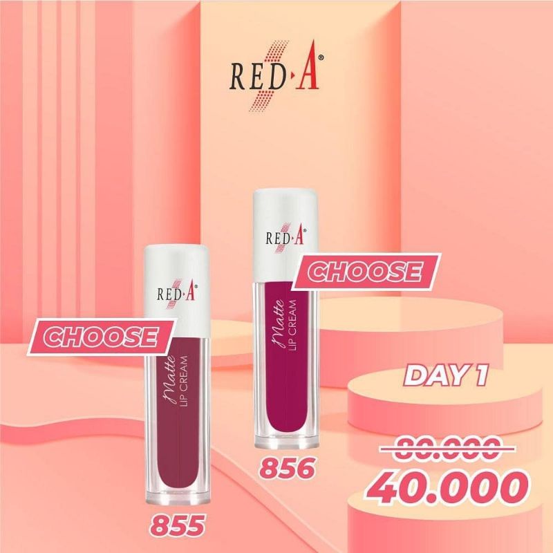 Paket 2 Red-A Matte Lip Cream 855 856