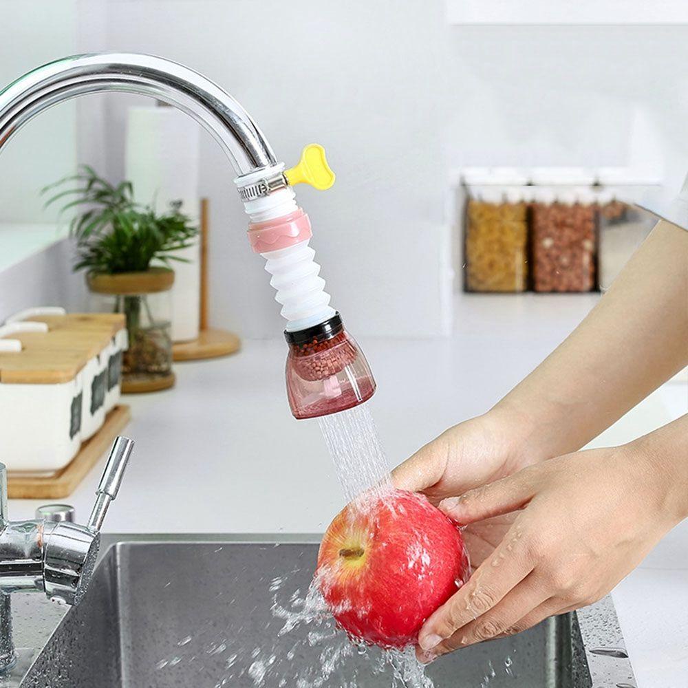 [Elegan] Keran Dapat Dipanjangkan Dapat Diputar Percikan-Bukti Dapur Gadget Diffuser 360derajat Nozzle Rumah Tangga Hemat Air Adjustable Dapur Shower Tap