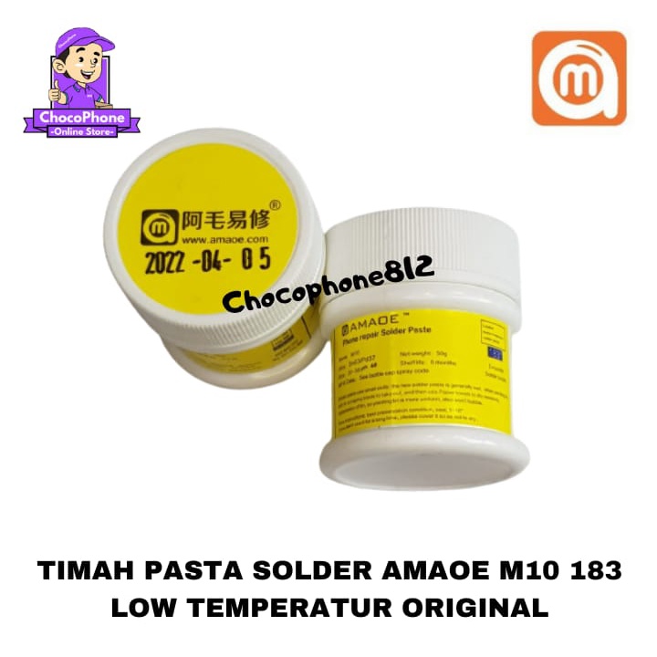 Timah Pasta Low Temp M10 Amaoe Pasta Solder 183 Original