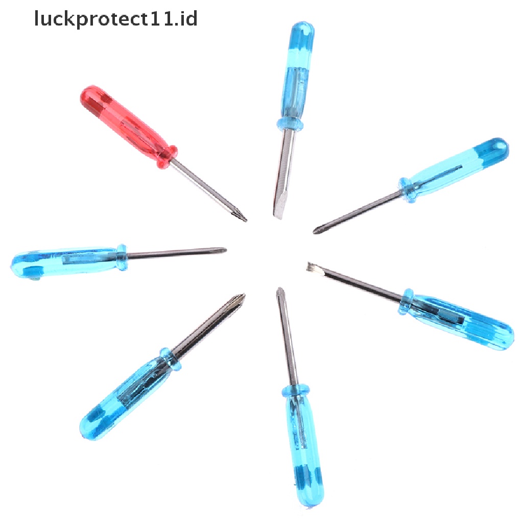 7pcs / set Obeng cross mini 45mm x 3mm Warna Biru Untuk Alat Perbaikan