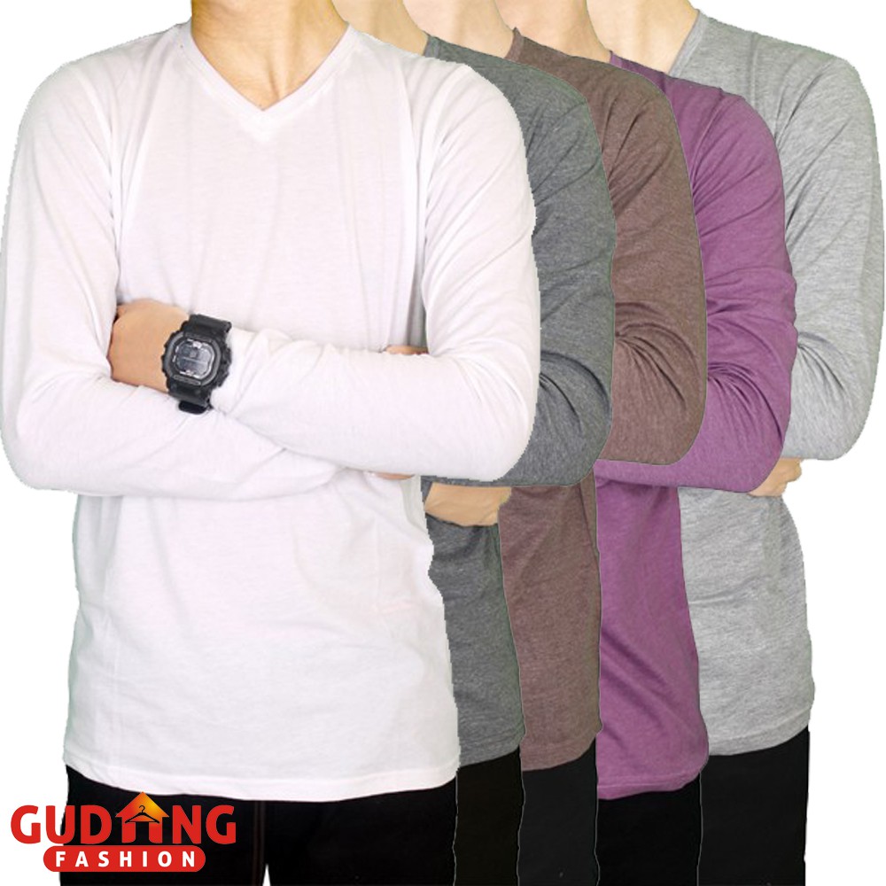 Kaos Polos Lengan Panjang Pria (COMB)