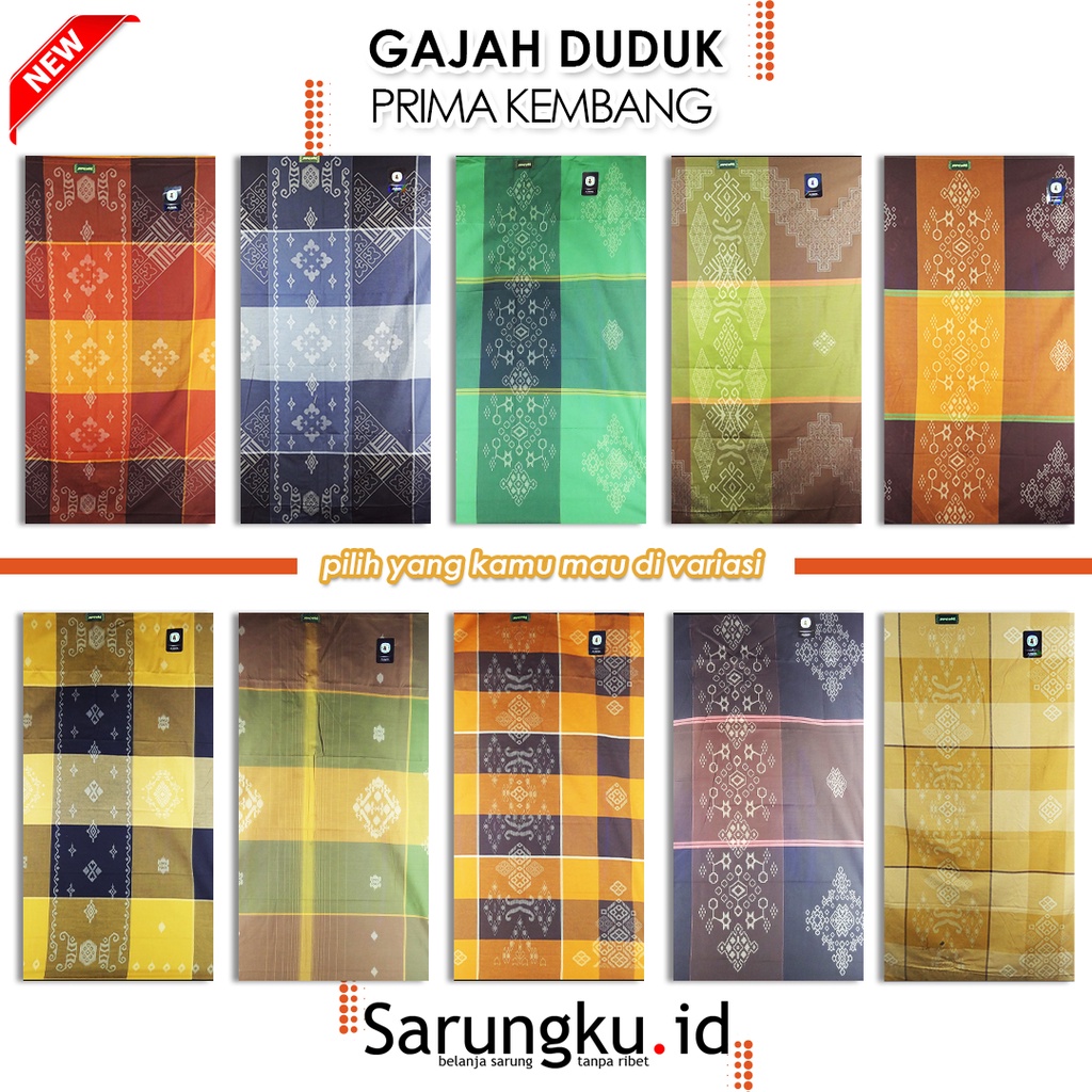 SARUNG GAJAH DUDUK PRIMA KEMBANG