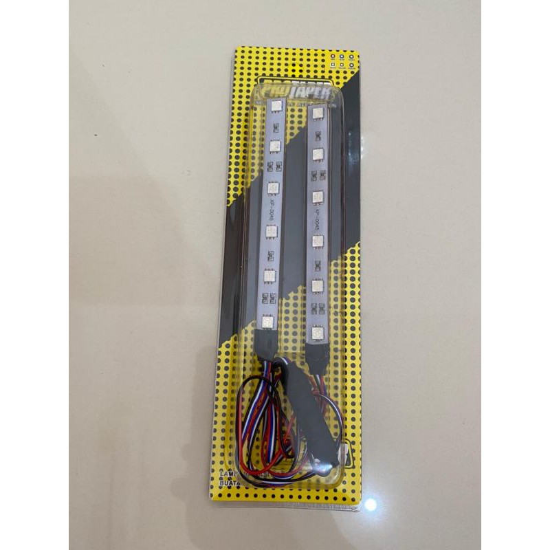 lampu led flexible mobil motor 12 volt 15cm nyala kedip rgb