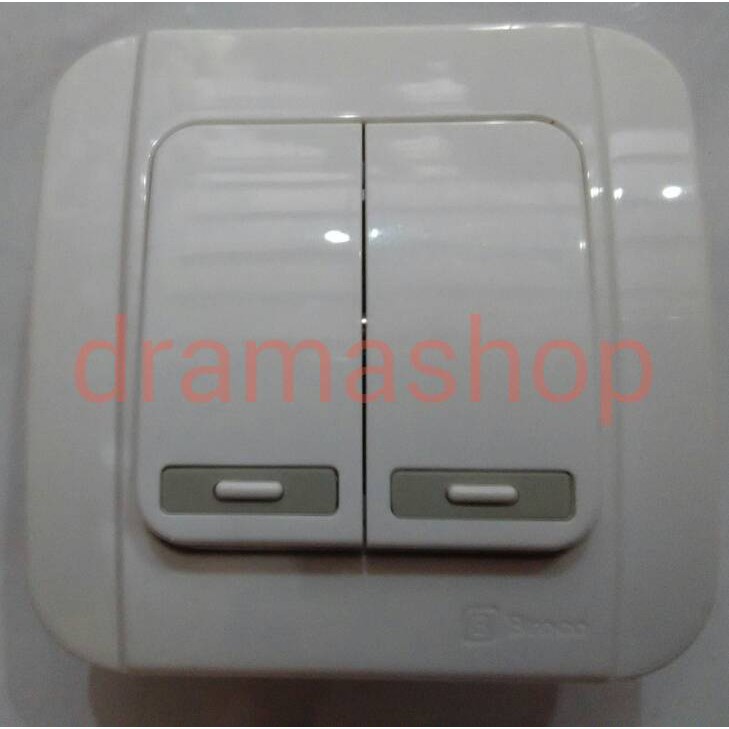 Saklar seri IB Broco Galleo Snow White/ Double Switch