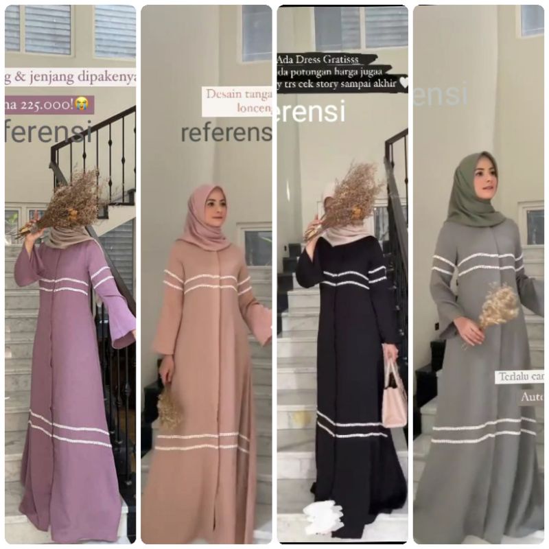 (COD) NUREN DRESS / REFERENSI SARAH ABAYA KAZANA ID JAVINA KALEELA