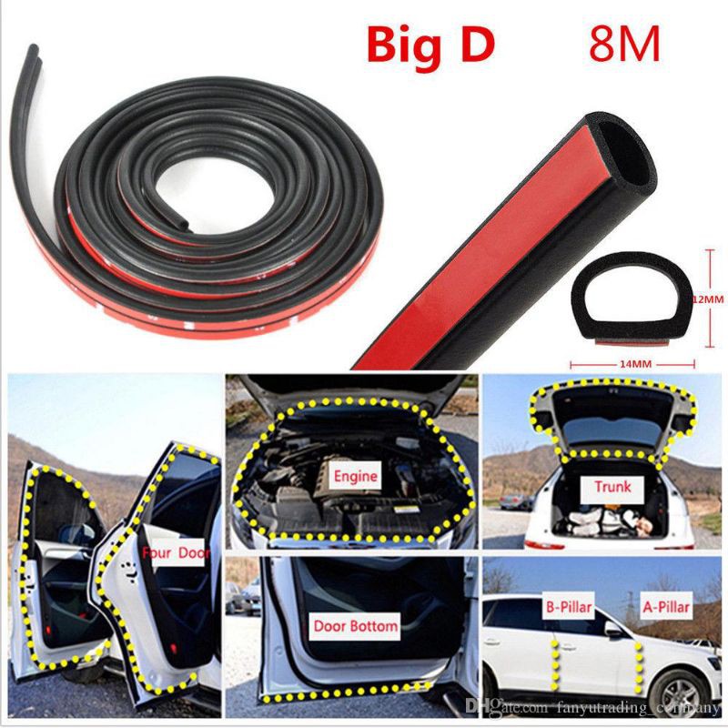 Harga Per Meter ! Karet List Peredam Pintu Mobil Bentuk D Besar Pelindung Kap Mesin Bagasi Murah