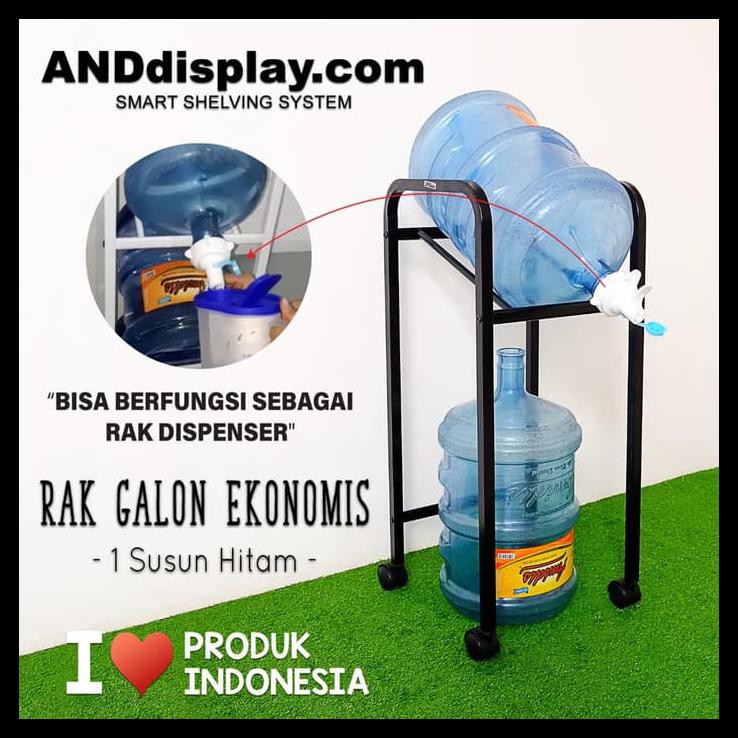  Rak  Dispenser 1 Susun Hitam Galon  Ekonomis Air Minum 