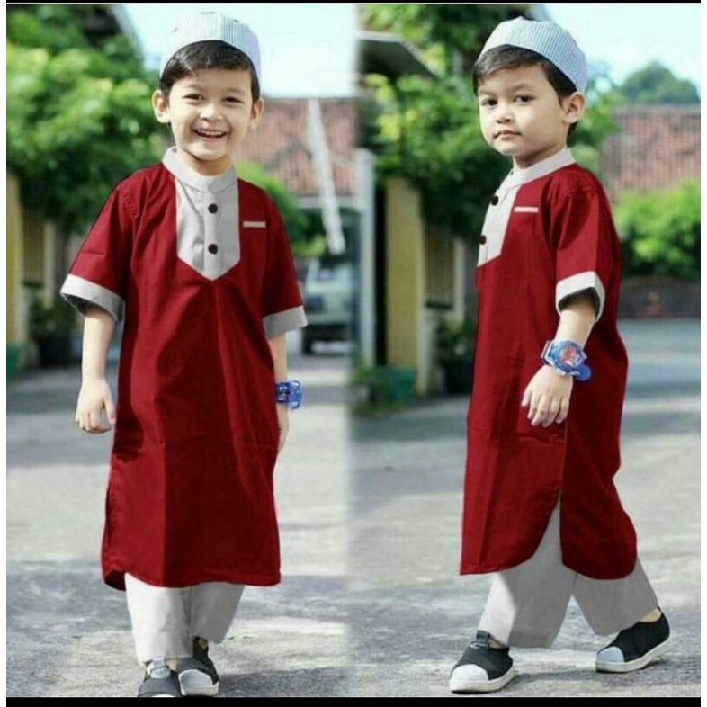 COD/KOKO FAHRI ANAK TERBARU /BAJU NGAJI ANAK/SETELAN KOKO 1-10 TAHUN