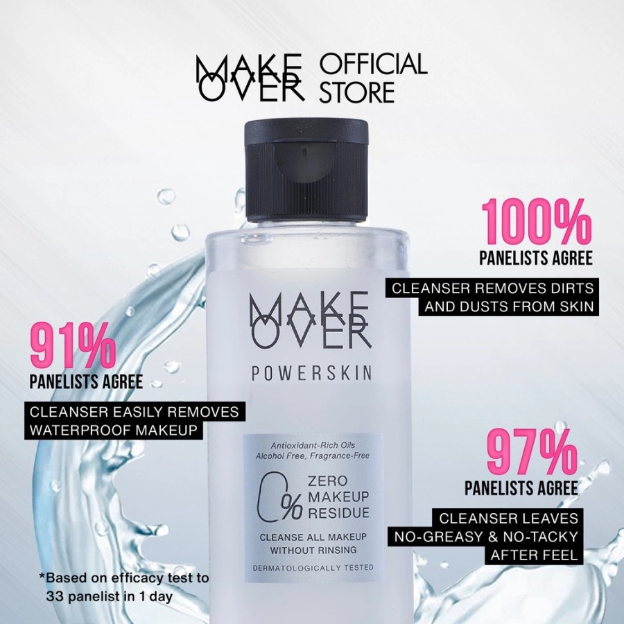 MakeOver Powerskin Zero Make Up Residue Bi-Phase Micellar Water 200ml