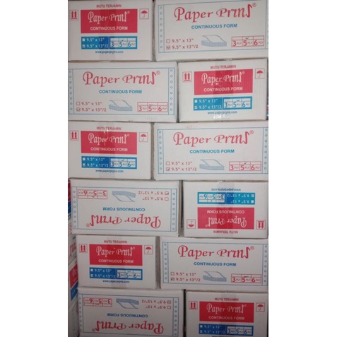 

CONTINUOS FORM PAPERPRYNS 9,5 X 13/2 5PLY NCR BAGI 2