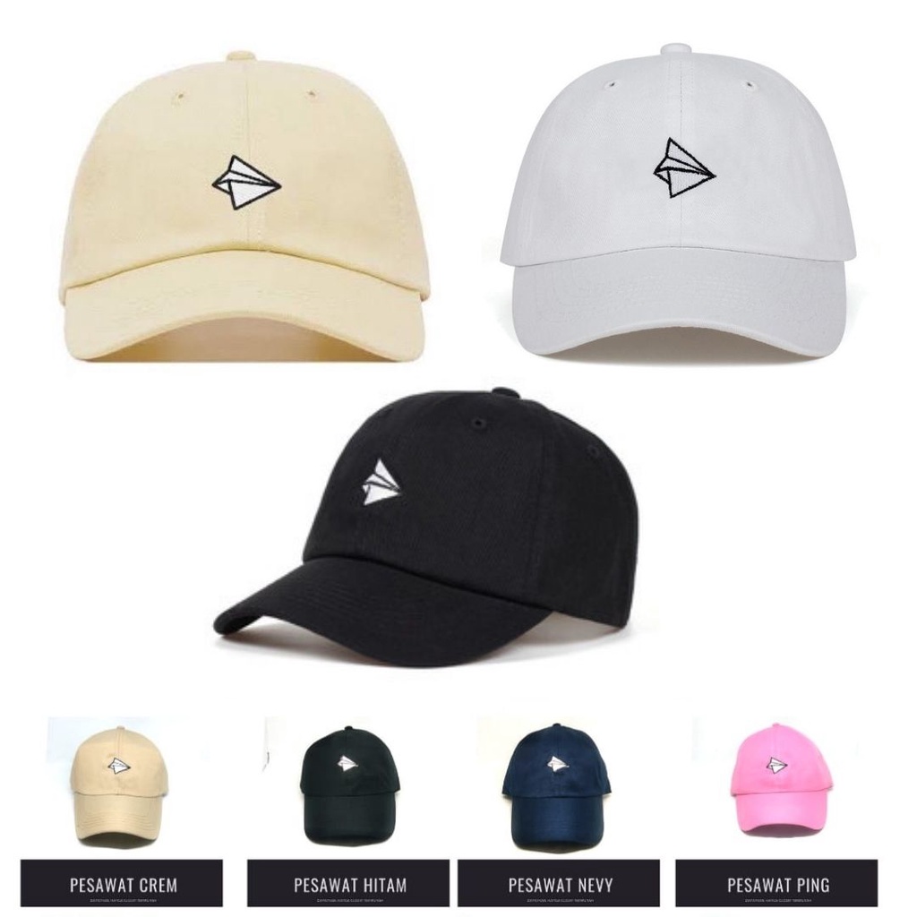 8.8 TERMURAH COD Topi Baseball Bordir Pesawat Kertas Pria Wanita dewasa COD