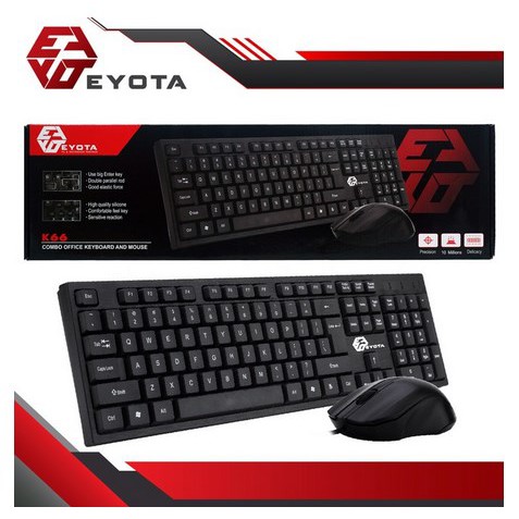 ITSTORE PAKETAN COMBO KEYBOARD MOUSE EYOTA K66 COMBO