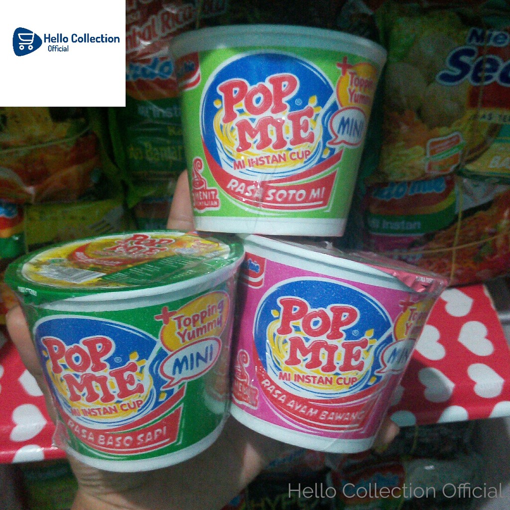 

Mi Kuah Instan Mini Pop Baso Soto Ayam Bawang 3 Rasa Pop Mie Mini