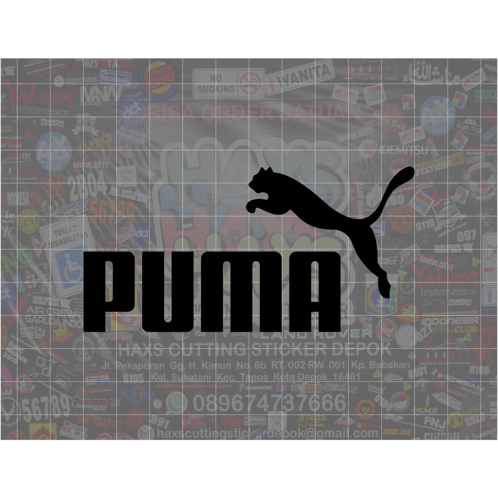 Cutting Sticker Logo Puma Ukuran 10 Cm Untuk Mobil &amp; Motor