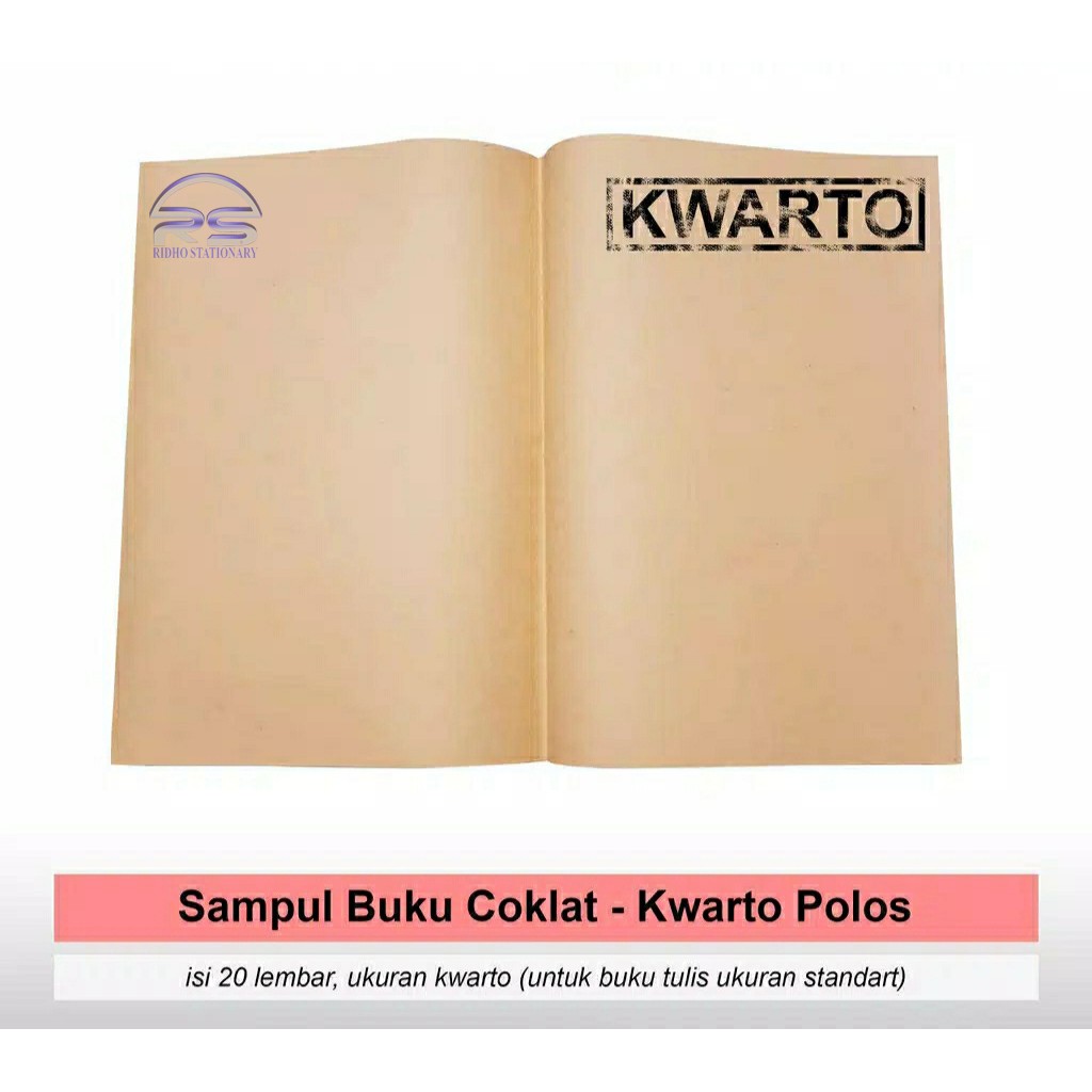 

Sampul Buku Coklat Polos Ukuran Kwarto - 20Lembar (Buku Sidu 38/58)