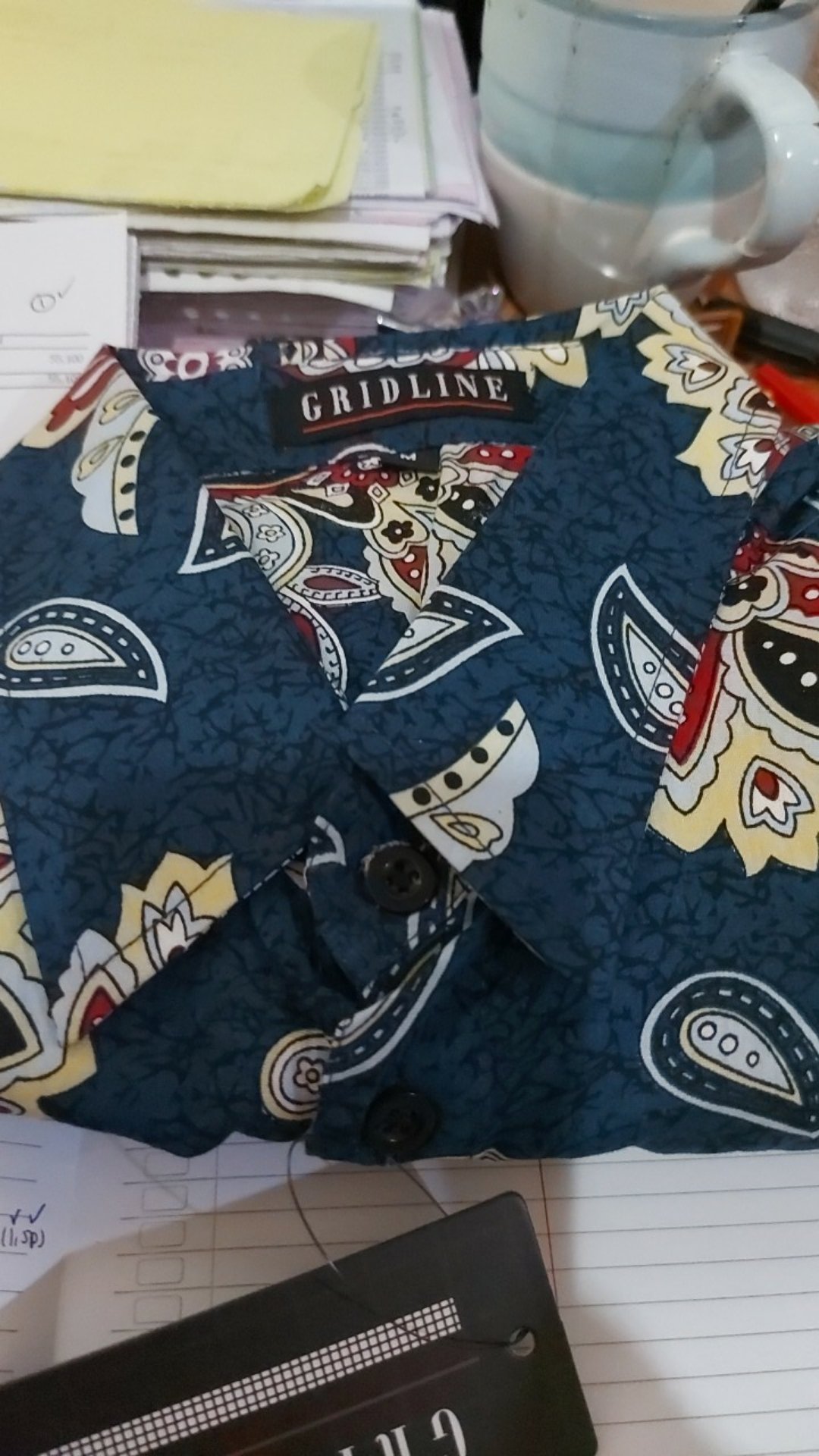 [gridline - Regular1] Kemeja Batik Pria Katun Lengan Pendek Regular R021 R022 R023 R024 R025 R026