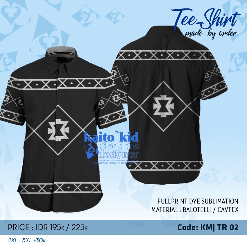 Kemeja DRAKEN TOKYO REVENGERS lengan pendek Mikey Majin Gang Bisa custom desain