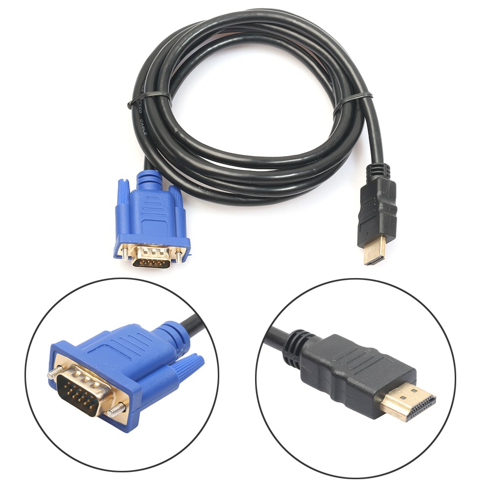 MOJITO HDMI Gold Male To VGA HD Male 15Pin Adapter 1080P Converter Cable 6FT