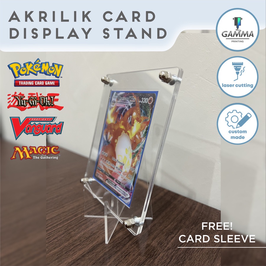 Pokemon MTG Vanguard Yugioh Card Acrylic Display Frame Stand Kartu