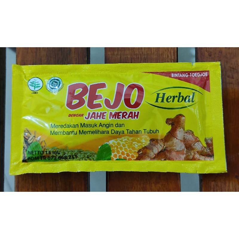 Bintang Tujuh Bejo Jahe Merah 12 Sachet / Mencegah masuk angin / Perut Kembung / Pegal-pegal