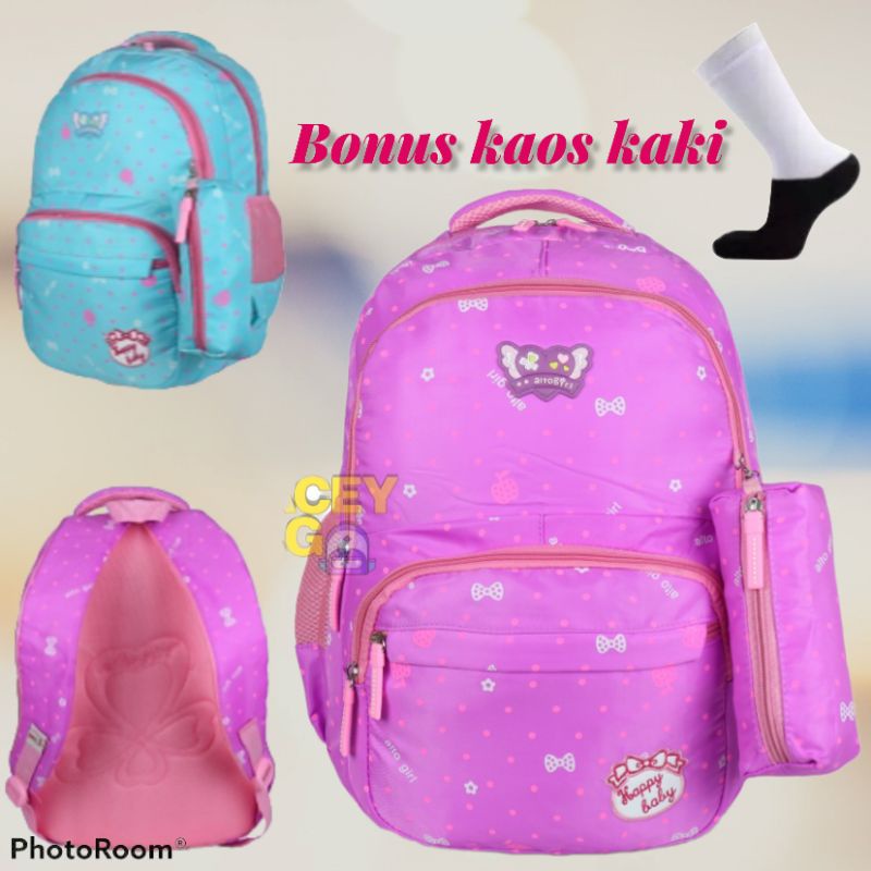 Tas ransel anak perempuan bahan polister tebal halus original Altogirl