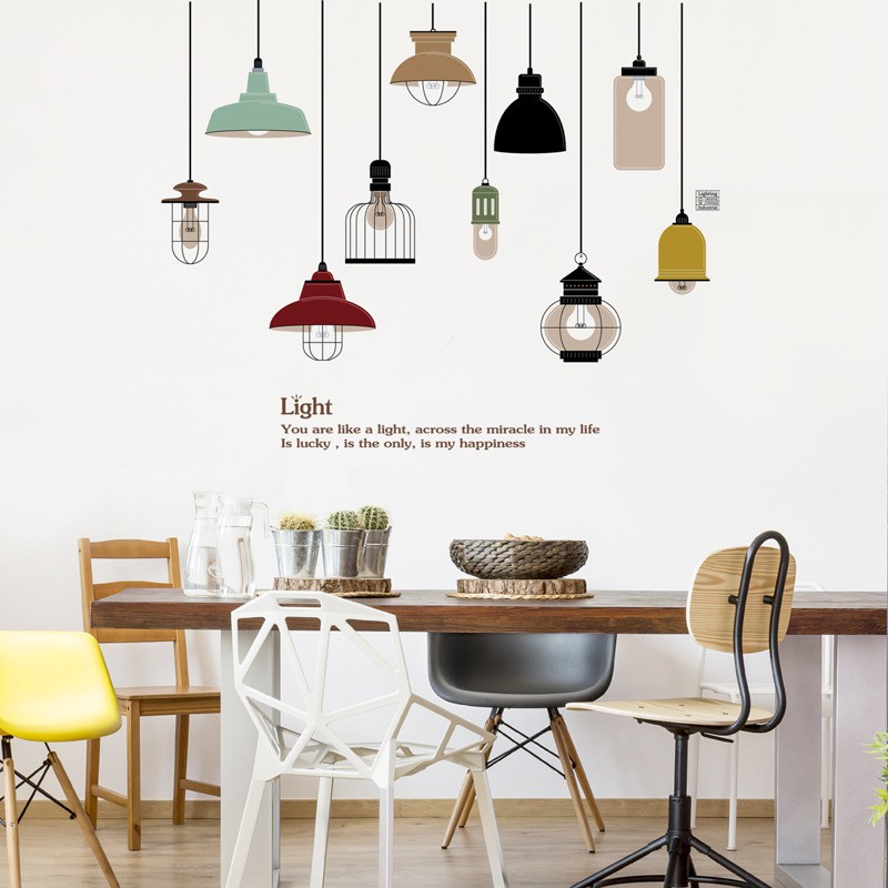 RELIZA WALL STICKER 60X90 LAMPU GANTUNG CLASSIC LAMP JM7306 STIKER DINDING ko