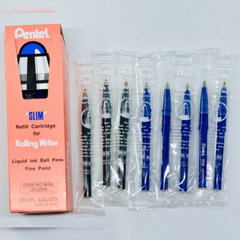 

Refill Isi Pulpen Bolpoin Pentel MG8 Rolling Writer