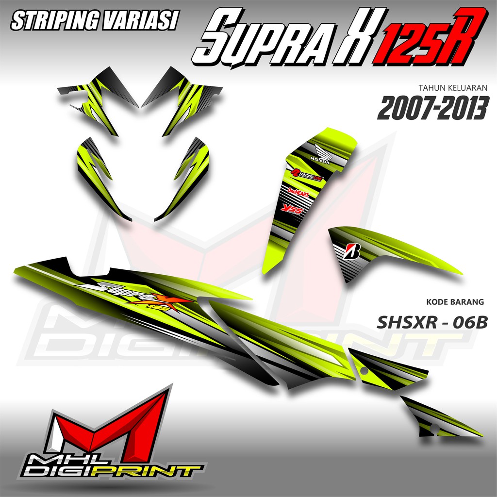 STRIPING VARIASI SUPRA X 125R - STIKER SUPRA X 125 BATMAN - SHSXR 06