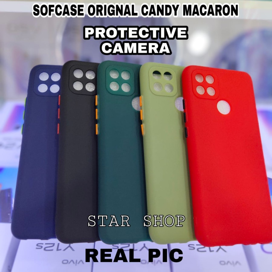 Case Oppo A15 Sofcase Candy Macaron Protective Camera - HIJAU LUMUT