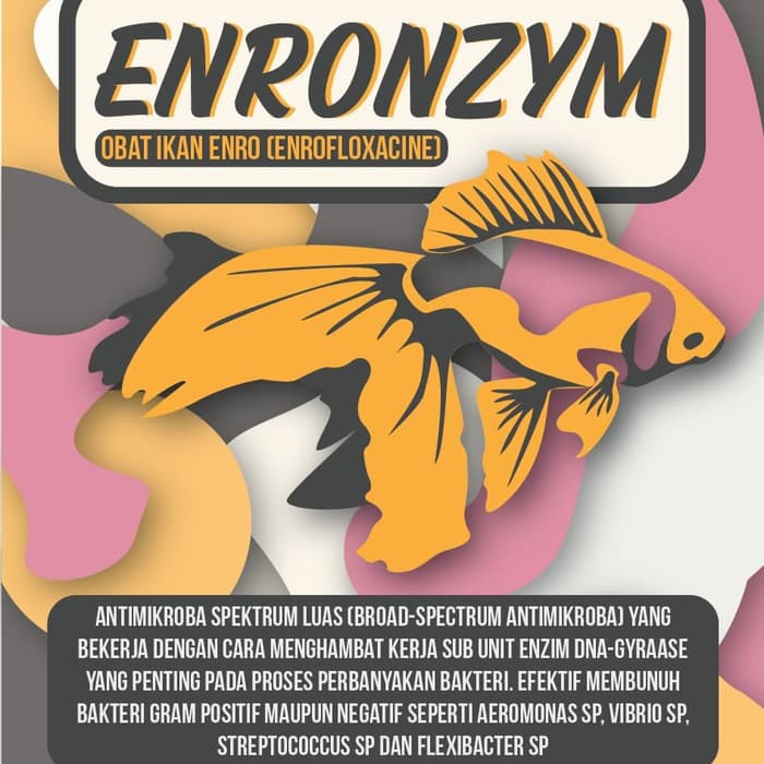 obat ikan enro merk ENRONZYM enrofloxacine enrofloksasin