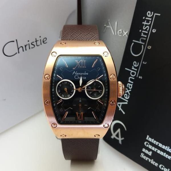 Jam Tangan Wanita Alexandre Christie AC 2780 Original - Rosegold Brown unisex