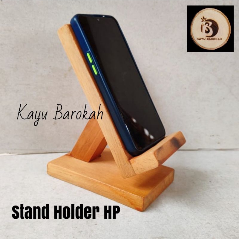 Stand holder hp kayu