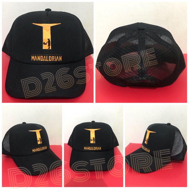 Topi Jaring Star Wars The Mandalorian Baby Yoda Star Wars Series Trucker Hat kualitas Premium