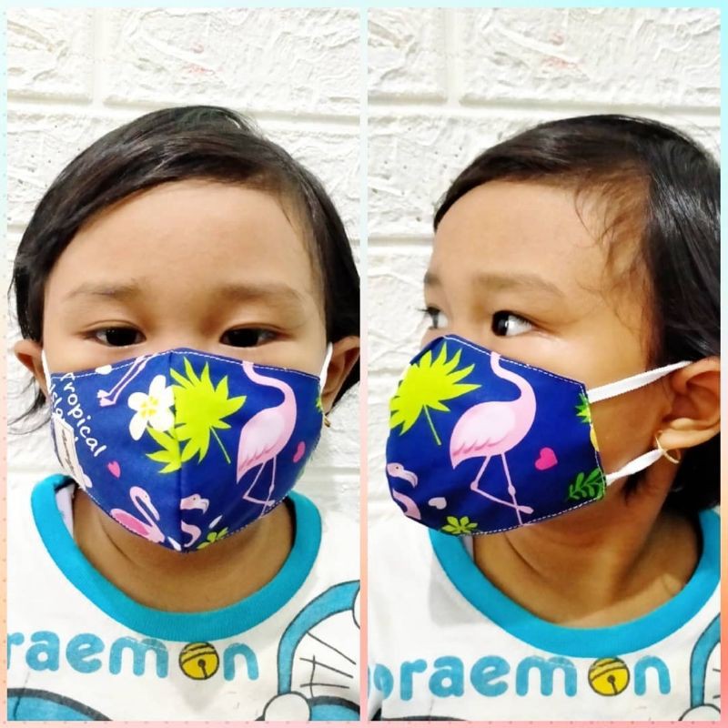 Masker kain anak 3 lapis non medis