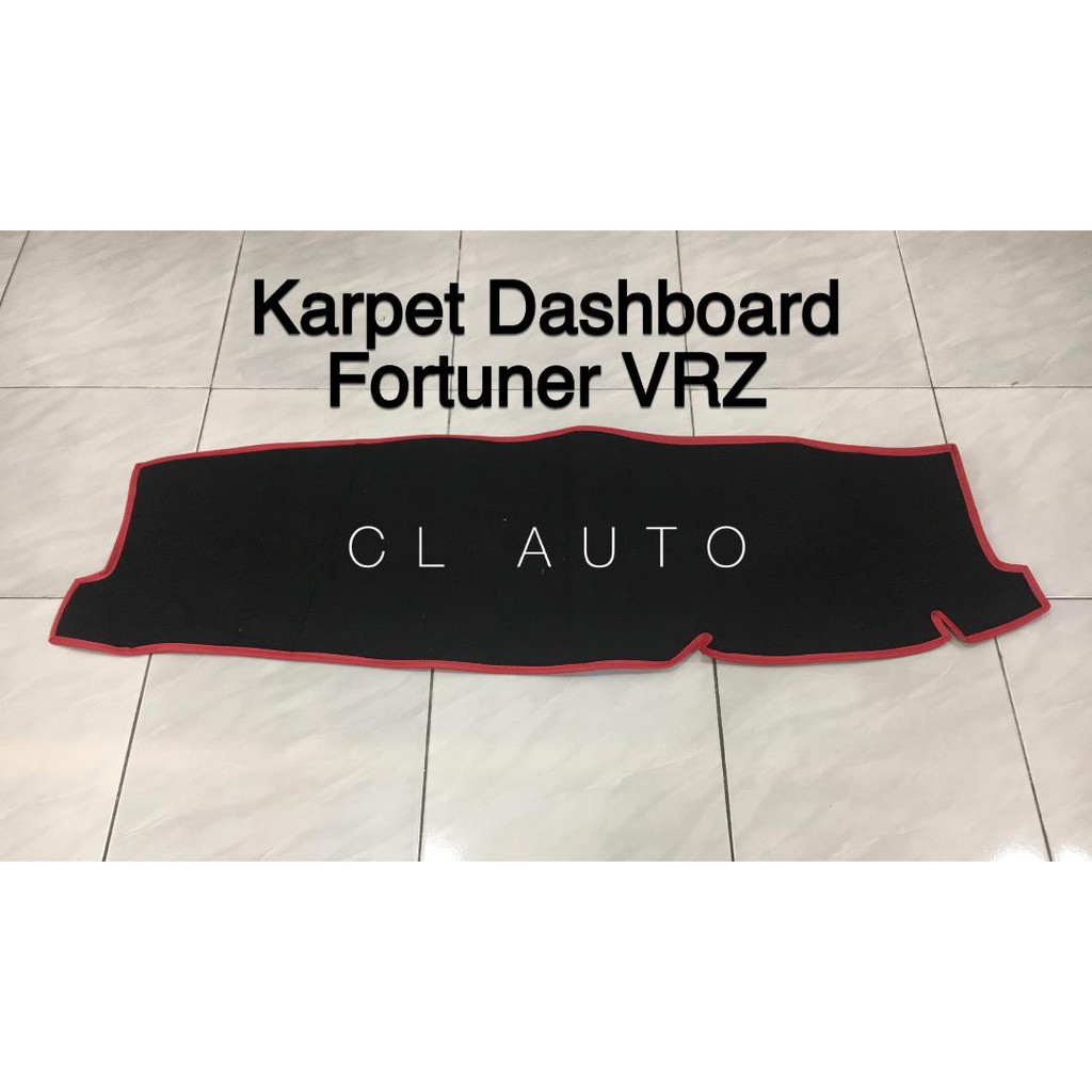 KARPET COVER ALAS DASHBOARD MOBIL FORTUNER VRZ TRD 2016-2020 BAHAN BLUDRU WARNA HITAM TEBAL Harga Pa