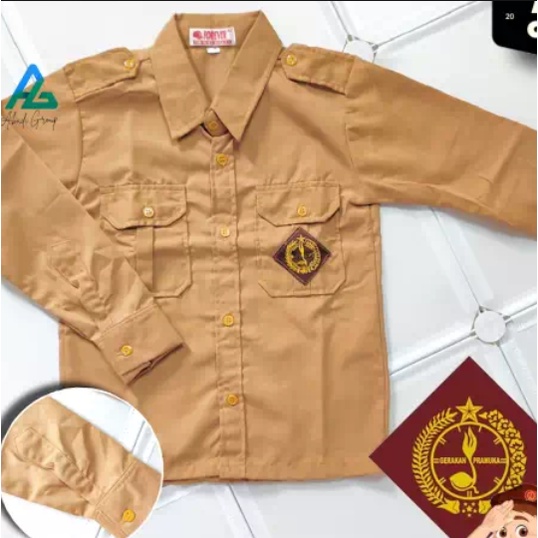 BAJU PRAMUKA PANJANG ANAK SD LENGAN PANJANG//ATASAN PRAMUKA Lengan panjang anak