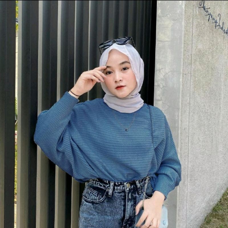 SWEATER | LASPERAL RAJUT BATWING /BLUSE WANITA RAJUT //ATASAN WANITA /BAJU KELELAWAR PREMIUM