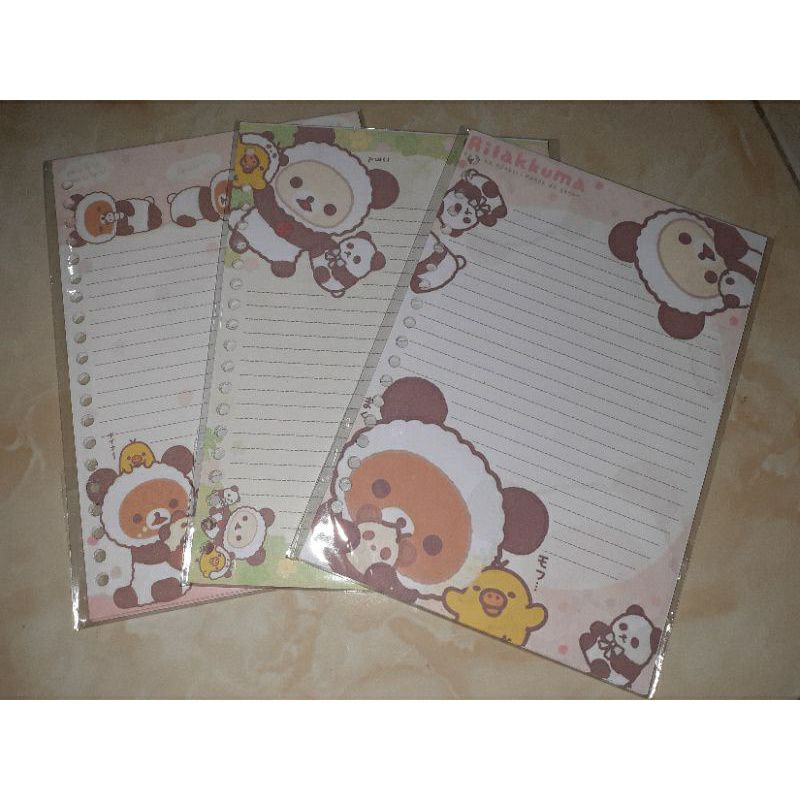 

isi buku binder / refill loose leaf B5 rilakuma
