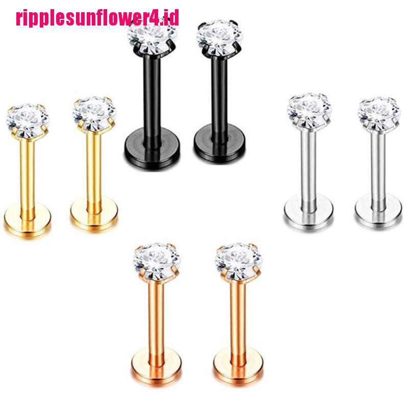 18g Anting Tusuk Zircon Untuk Bibir / Telinga / Tulang Rawan