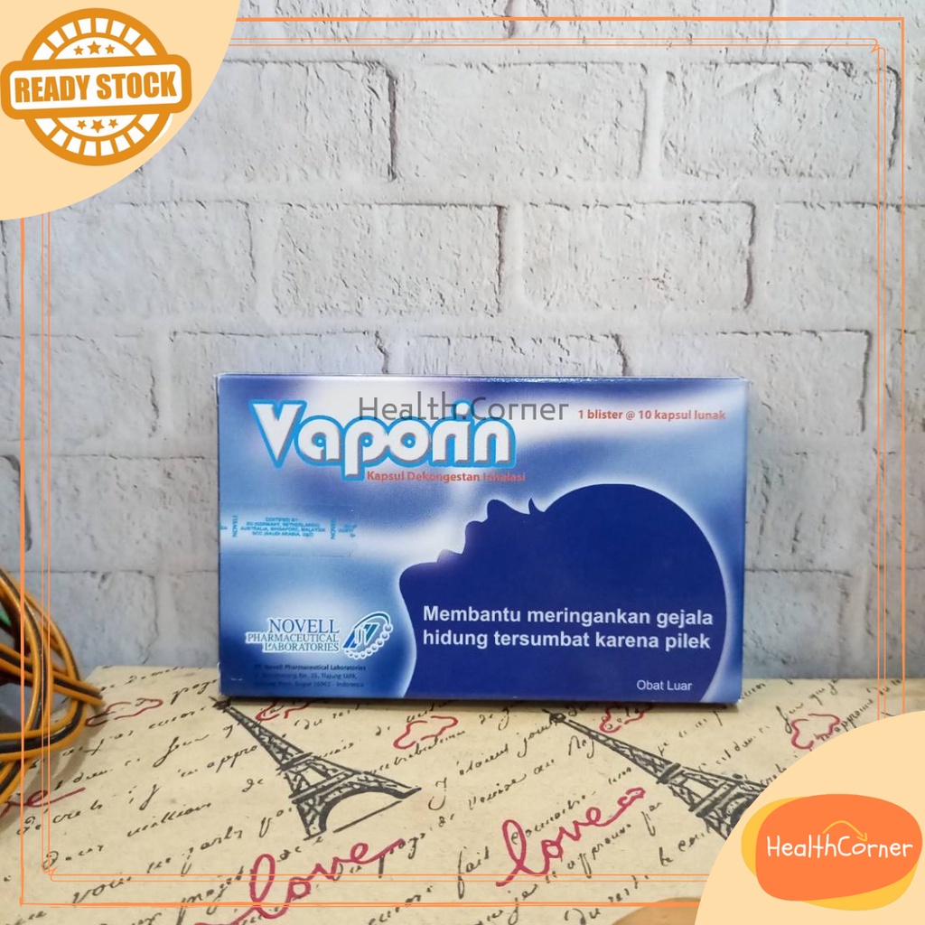 Vaporin Dekongestan Inhalasi Isi 10 Kapsul Lunak / Meringankan Gejala Hidung Tersumbat