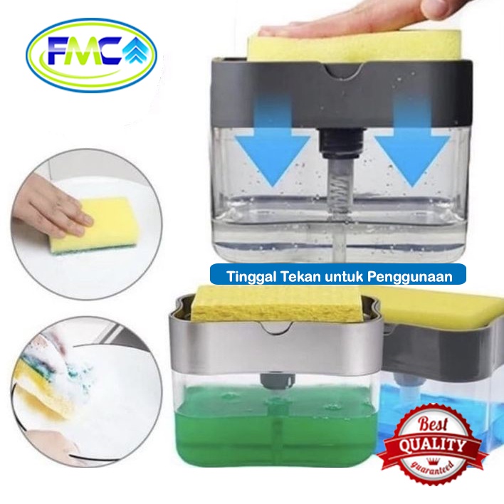 Dispenser Sabun Cuci Piring Otomatis Tempat Spons Busa Sponge Dapur Cuci Piring Hemat Sabun Premium Murah Praktis