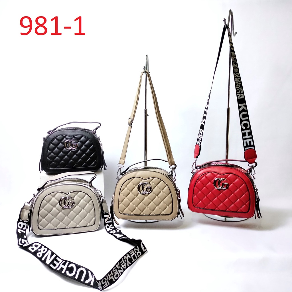 Murah! Tas Top Handle Bisa Selempang Wanita Unik Import 981-1/A099 Cuci Gudang