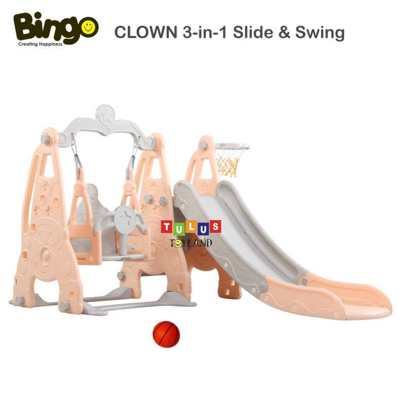 Perosotan Ayunan Bingo CLOWN / KUB 3in1 Slide Swing Basket 3 in 1 Mainan Anak Murah