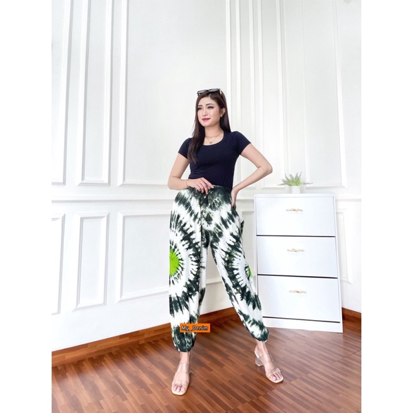 CELANA TIE DYE JOGGER MOTIF BATIK WANITA // CELANA SANTAI // CELANA TIDUR JUMBO