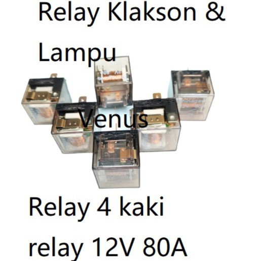 Jual RELAY KLAKSON DAN LAMPU / RELAY KAKI 4 12 VOLT 80 Ampere RELAY