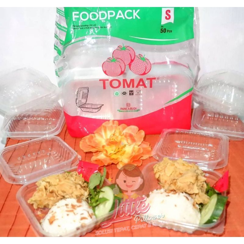 (Isi 50pcs FOOD PACK TOMAT) Food Pack Tomat Food Container Higienis