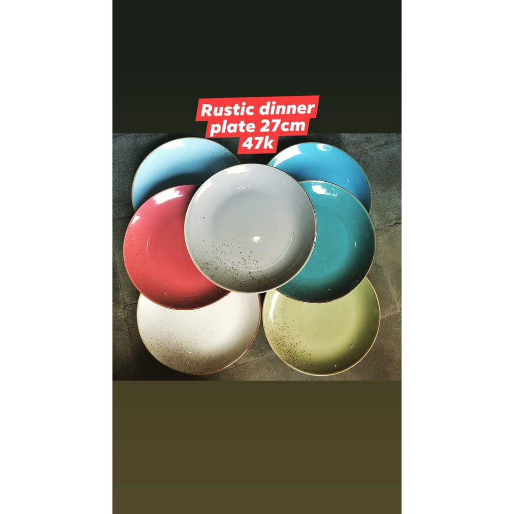 piring dinner keramik rustic